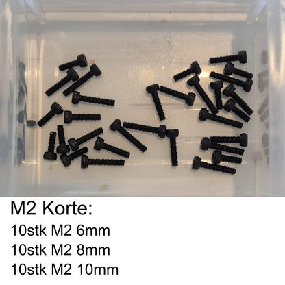 Maskinskruer M2-M6 Svarte