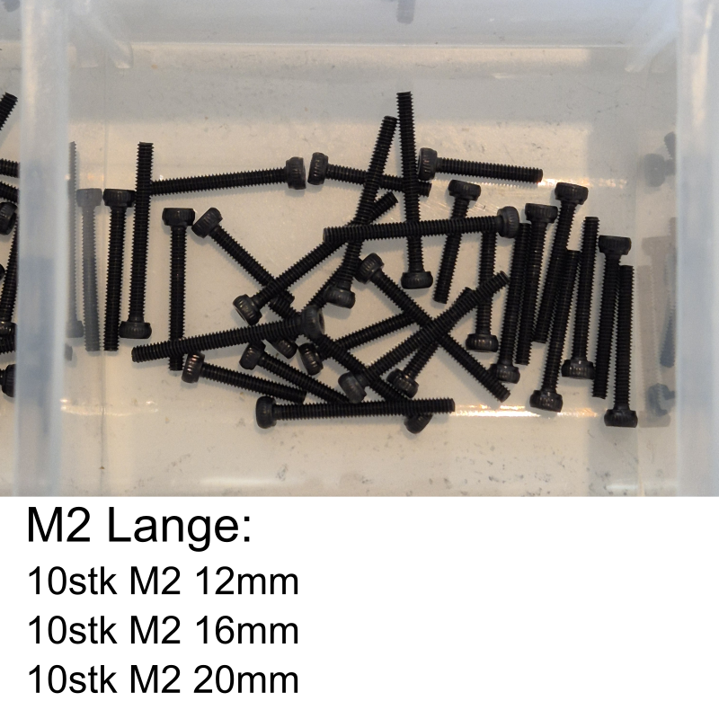 Maskinskruer M2-M6 Svarte