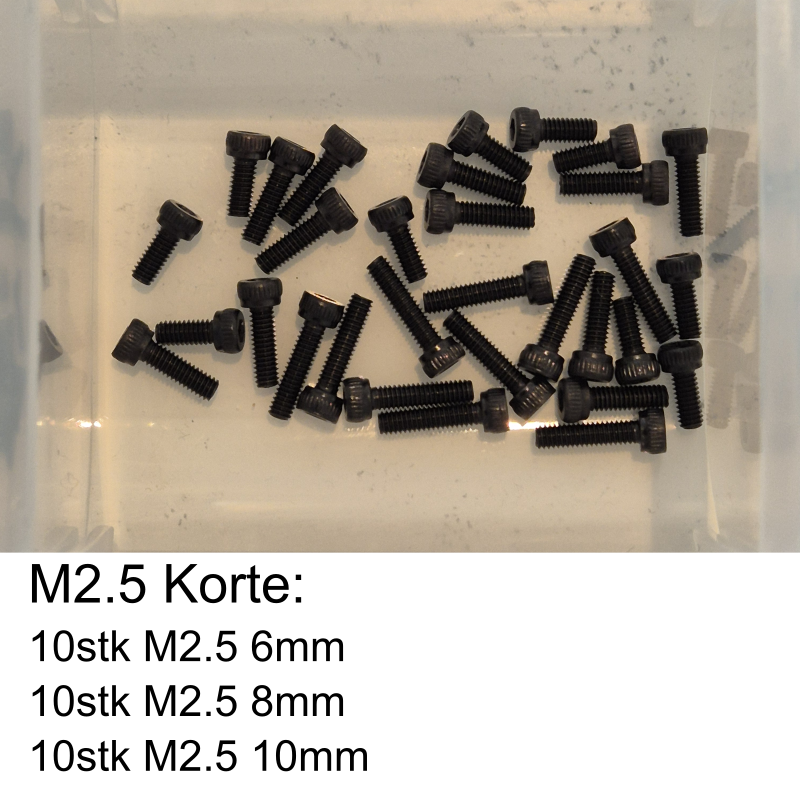 Maskinskruer M2-M6 Svarte