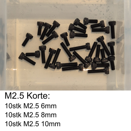 Maskinskruer M2-M6 Svarte