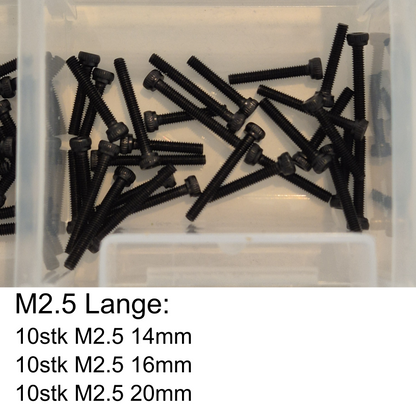 Maskinskruer M2-M6 Svarte
