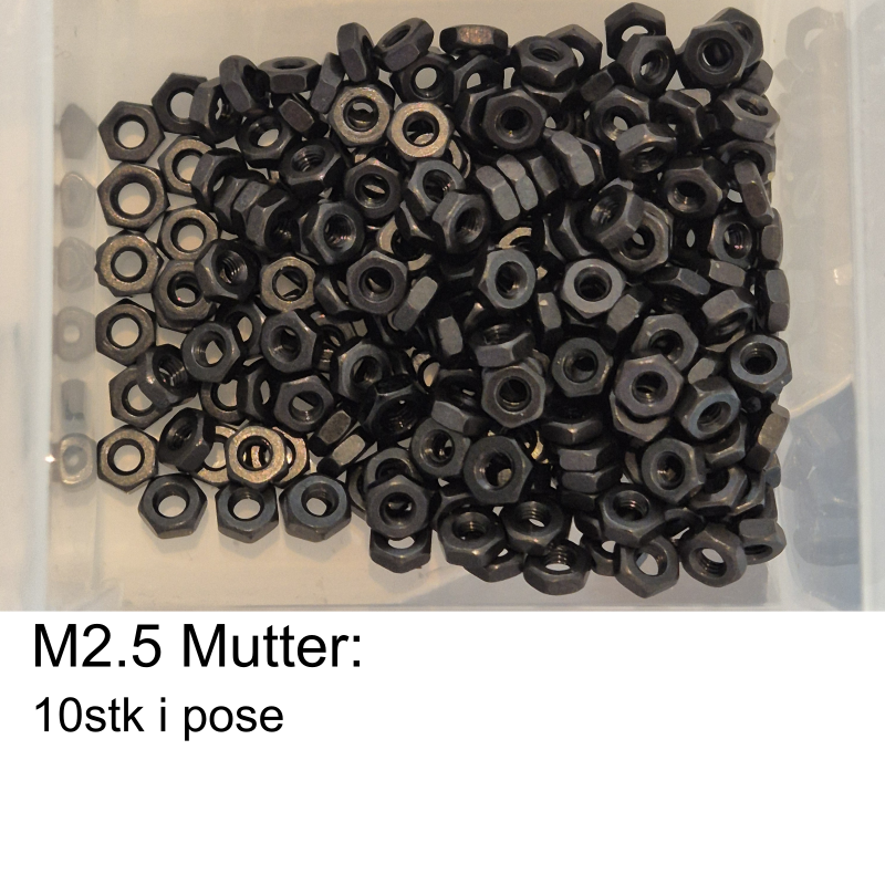 Maskinskruer M2-M6 Svarte