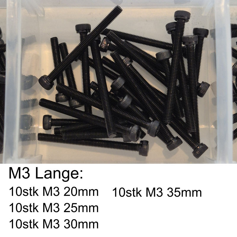 Maskinskruer M2-M6 Svarte