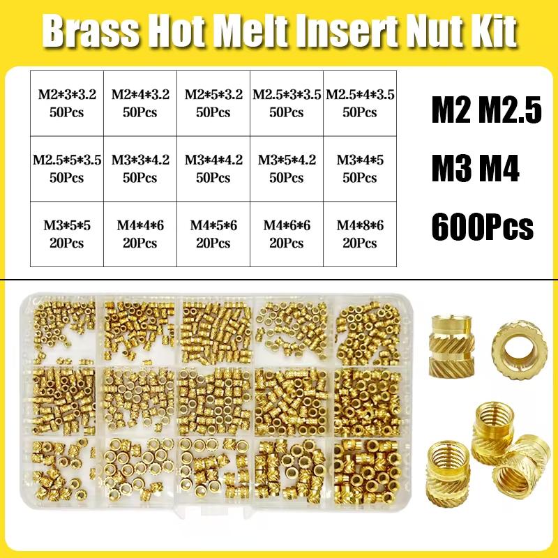 Threaded Inserts - Gjengeinnsats 3d print M2-M6