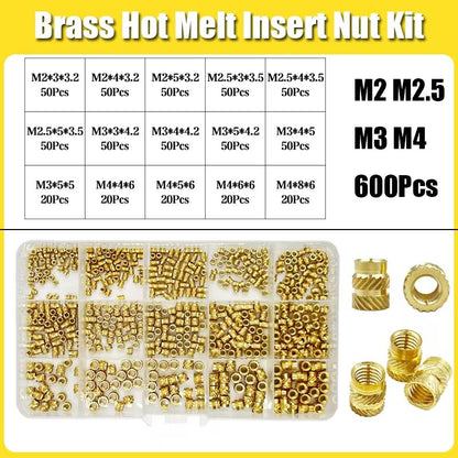 Threaded Inserts - Gjengeinnsats 3d print M2-M6