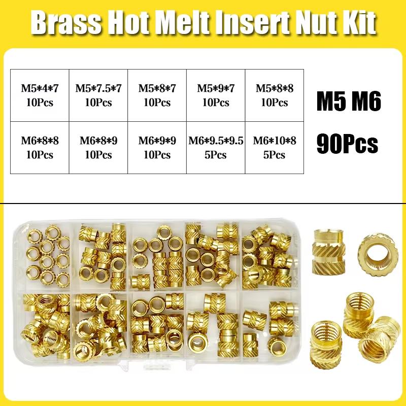 Threaded Inserts - Gjengeinnsats 3d print M2-M6