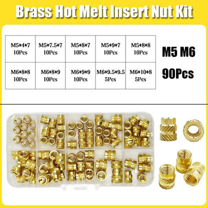 Threaded Inserts - Gjengeinnsats 3d print M2-M6