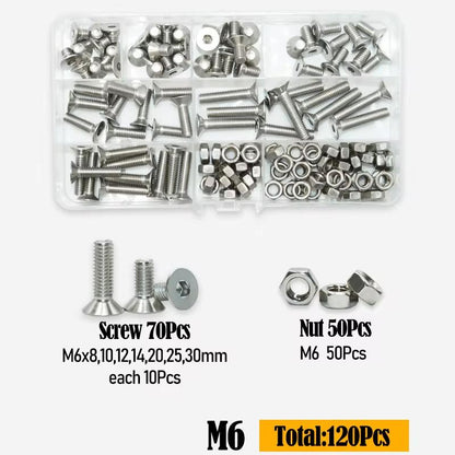 Maskinskrue Forsenket M2-M6